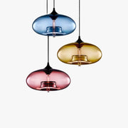 Valentina Moderna Macaron Vidrio LED Lámpara Colgante Negra/Rosa/Azul — imagen 1 | Aura Lighting