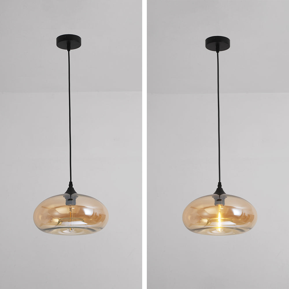 Valentina Moderna Macaron Vidrio LED Lámpara Colgante Negra/Rosa/Azul — imagen 20 | Aura Lighting