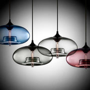 Valentina Moderna Macaron Vidrio LED Lámpara Colgante Negra/Rosa/Azul — imagen 3 | Aura Lighting