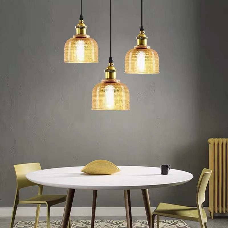 Valentina Industrial Domo Metal/Vidrio Lámpara Colgante Roja/Amarilla/Azul — imagen 16 | Aura Lighting