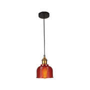 Valentina Industrial Domo Metal/Vidrio Lámpara Colgante Roja/Amarilla/Azul — imagen 17 | Aura Lighting