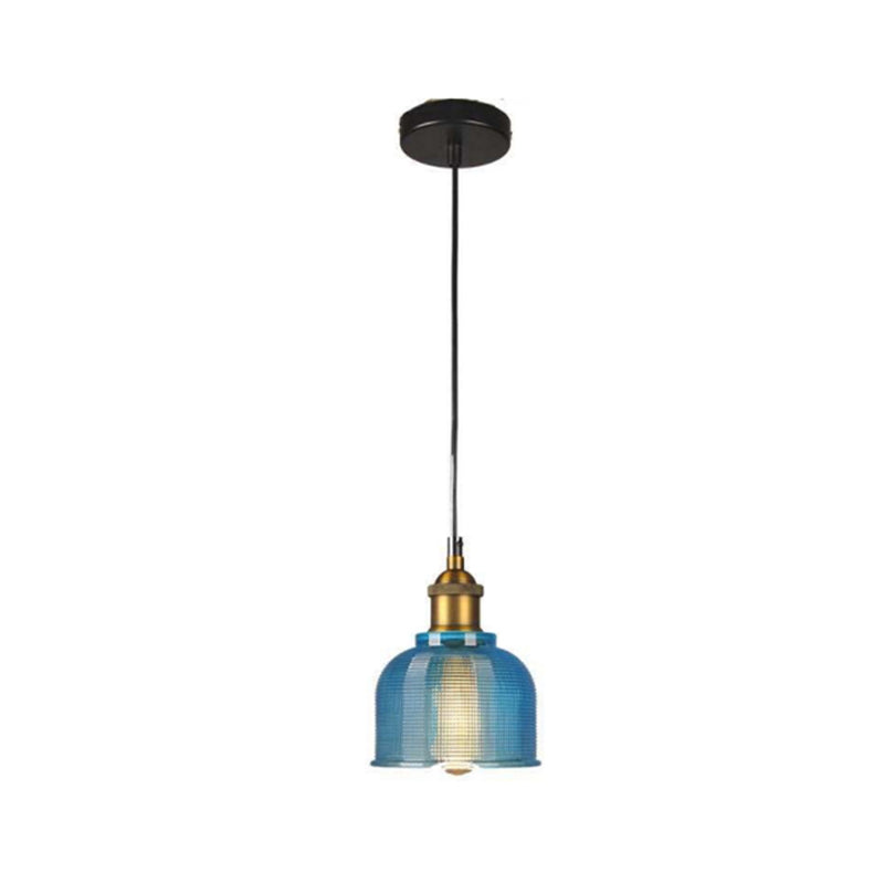 Valentina Industrial Domo Metal/Vidrio Lámpara Colgante Roja/Amarilla/Azul — imagen 19 | Aura Lighting