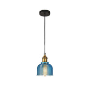 Valentina Industrial Domo Metal/Vidrio Lámpara Colgante Roja/Amarilla/Azul — imagen 19 | Aura Lighting