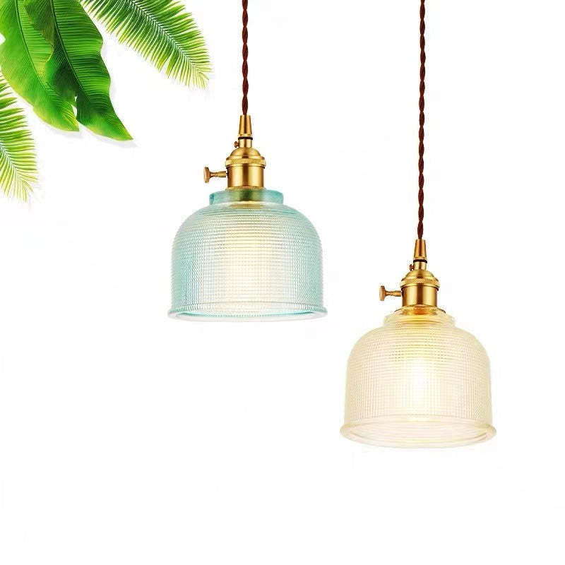 Valentina Industrial Domo Metal/Vidrio Lámpara Colgante Roja/Amarilla/Azul — imagen 5 | Aura Lighting