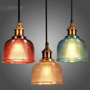 Valentina Industrial Domo Metal/Vidrio Lámpara Colgante Roja/Amarilla/Azul — imagen 6 | Aura Lighting