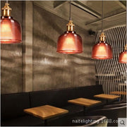 Valentina Industrial Domo Metal/Vidrio Lámpara Colgante Roja/Amarilla/Azul — imagen 8 | Aura Lighting