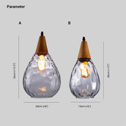 Valentina Lámpara Colgante Vintage Teardrop Vidrio/Madera — imagen 7 | Aura Lighting