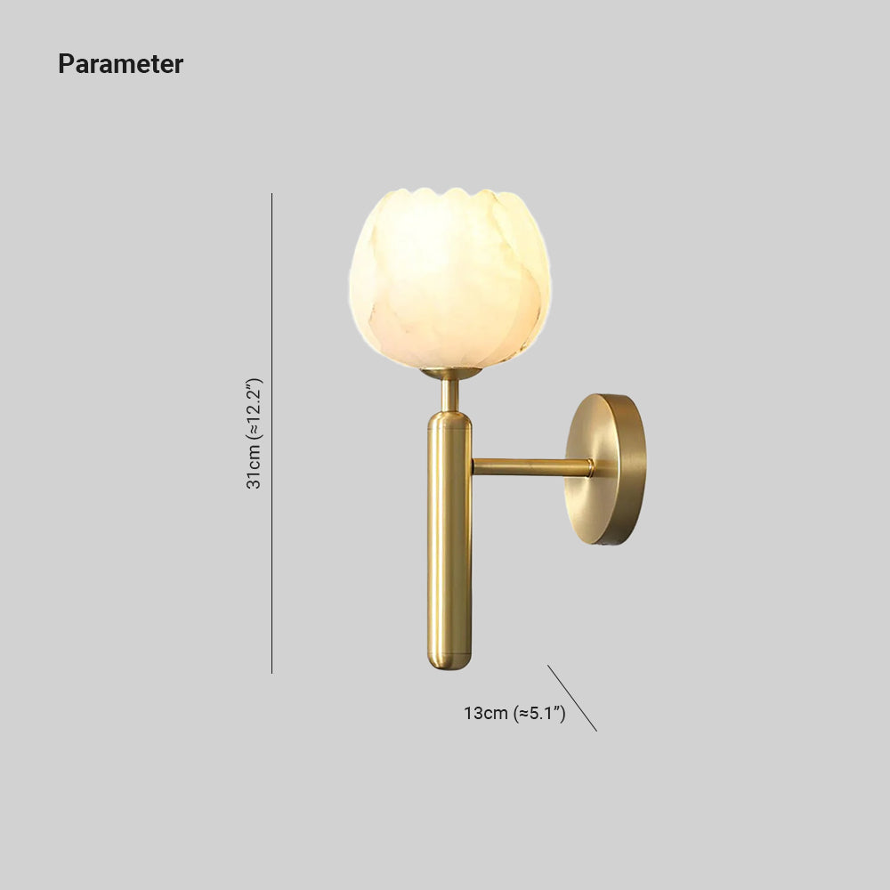 Valentina Lámpara de Pared con Flores de Alabastro — imagen 2 | Aura Lighting