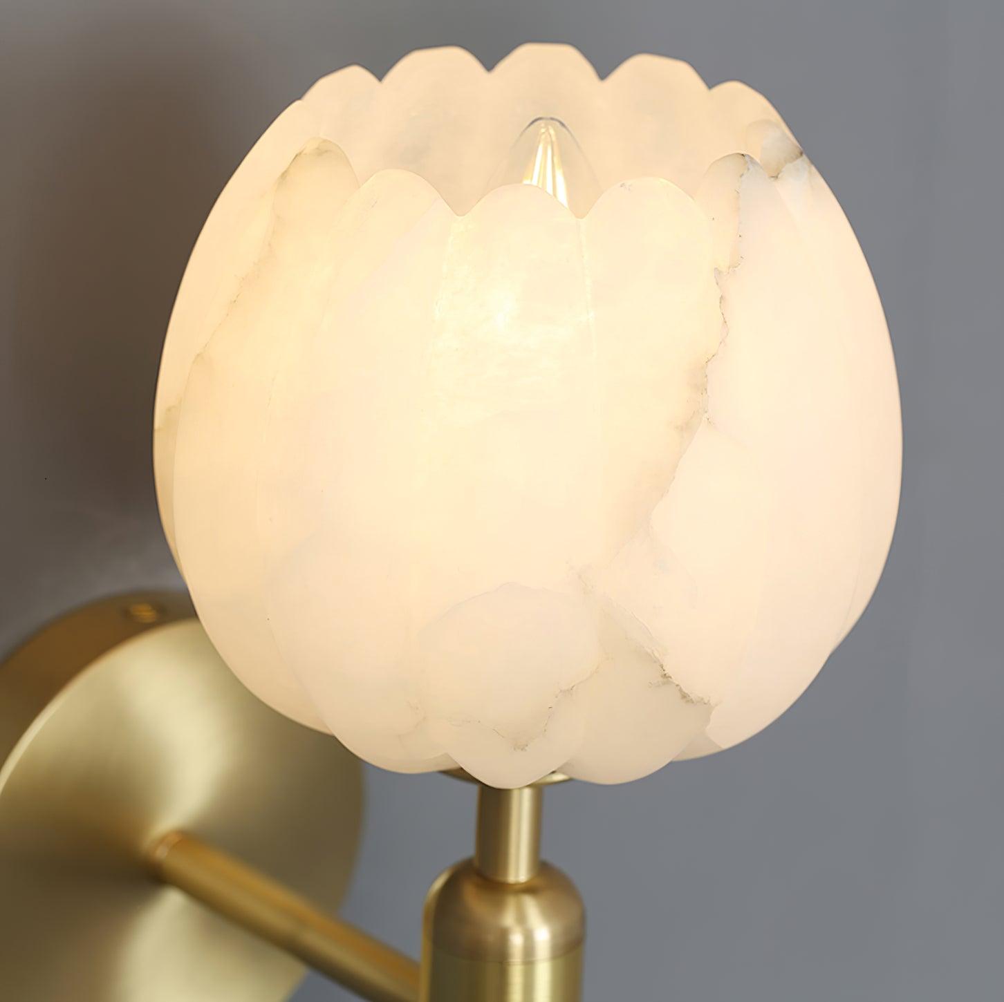 Valentina Lámpara de Pared con Flores de Alabastro — imagen 5 | Aura Lighting