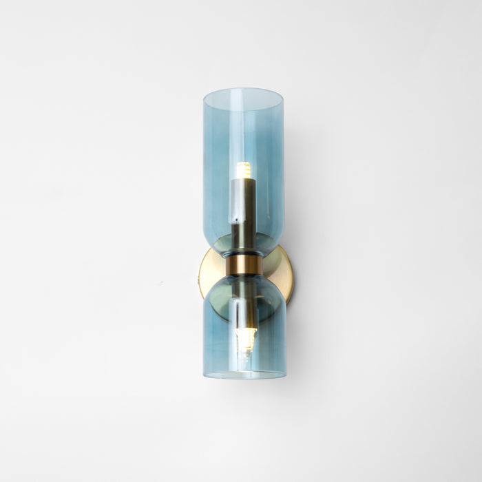 Valentina Lámpara de Pared de Vidrio para Dormitorio Azul/Gris/Blanco — imagen 10 | Aura Lighting