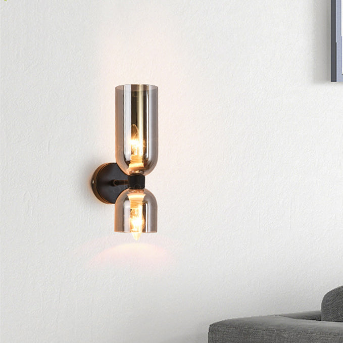 Valentina Lámpara de Pared de Vidrio para Dormitorio Azul/Gris/Blanco — imagen 12 | Aura Lighting