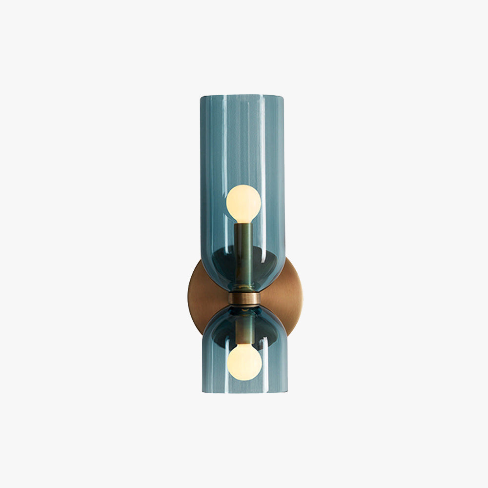 Valentina Lámpara de Pared de Vidrio para Dormitorio Azul/Gris/Blanco — imagen 1 | Aura Lighting