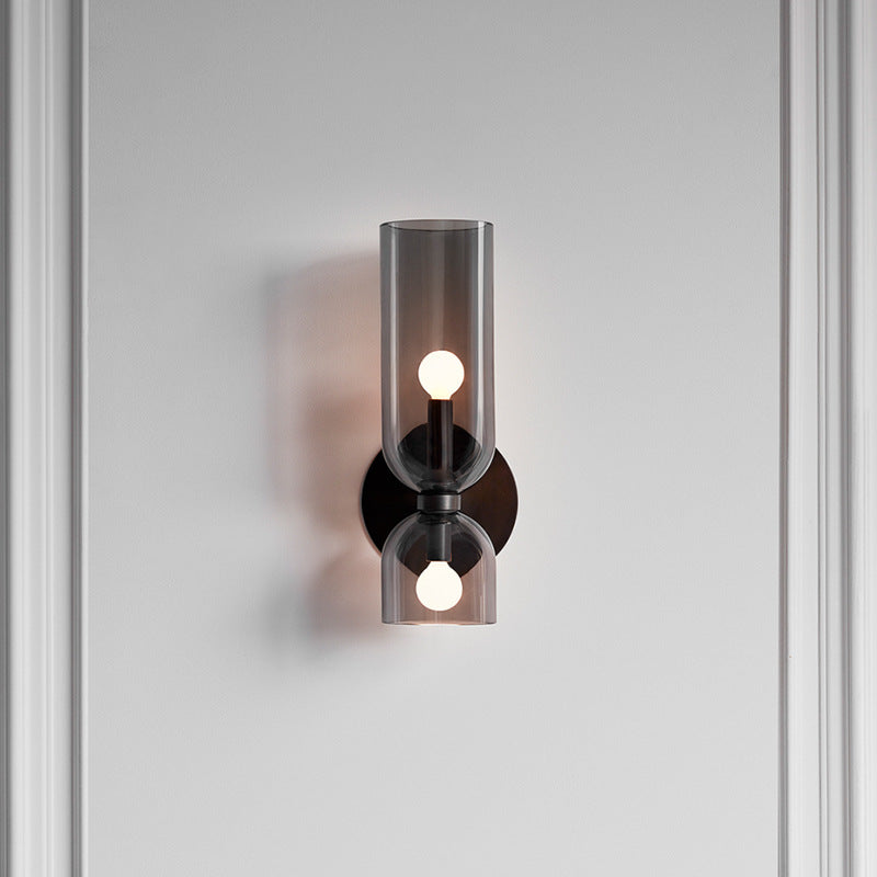 Valentina Lámpara de Pared de Vidrio para Dormitorio Azul/Gris/Blanco — imagen 3 | Aura Lighting