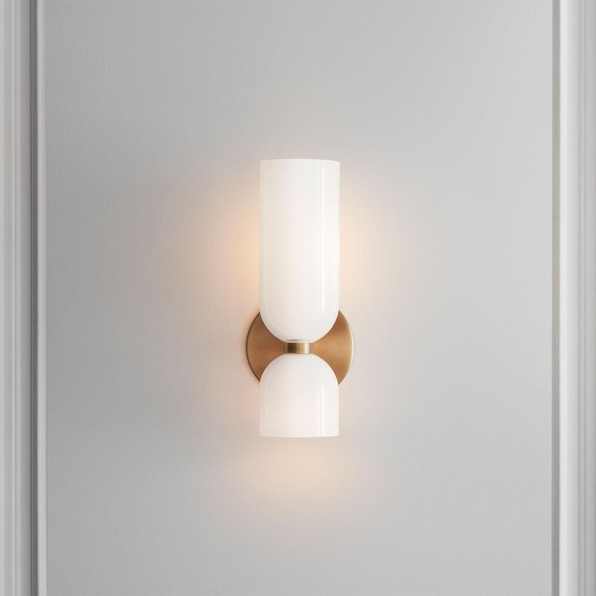 Valentina Lámpara de Pared de Vidrio para Dormitorio Azul/Gris/Blanco — imagen 5 | Aura Lighting