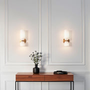 Valentina Lámpara de Pared de Vidrio para Dormitorio Azul/Gris/Blanco — imagen 7 | Aura Lighting