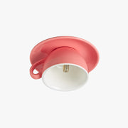 Valentina Lámpara de Techo Modern Coffee Cups Ceramic Flush Azul/Rosa/Amarillo — imagen 1 | Aura Lighting