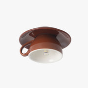 Valentina Lámpara de Techo Modern Coffee Cups Ceramic Flush Azul/Rosa/Amarillo — imagen 13 | Aura Lighting