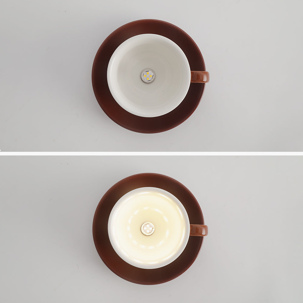 Valentina Lámpara de Techo Modern Coffee Cups Ceramic Flush Azul/Rosa/Amarillo — imagen 14 | Aura Lighting