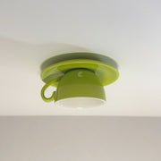 Valentina Lámpara de Techo Modern Coffee Cups Ceramic Flush Azul/Rosa/Amarillo — imagen 16 | Aura Lighting