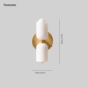 Valentina Modern Metal/Vidrio LED Aplique Dormitorio — imagen 4 | Aura Lighting