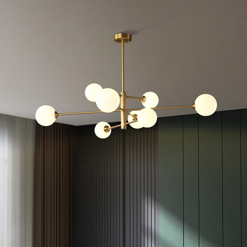 Valentina Moderna Esfera Diseña Vidrio/Metal Lámpara Colgante Cobre/Negra — imagen 10 | Aura Lighting
