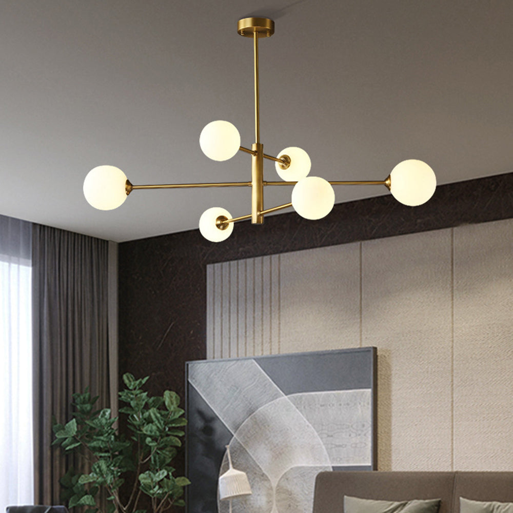Valentina Moderna Esfera Diseña Vidrio/Metal Lámpara Colgante Cobre/Negra — imagen 12 | Aura Lighting