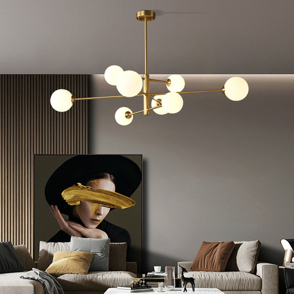 Valentina Moderna Esfera Diseña Vidrio/Metal Lámpara Colgante Cobre/Negra — imagen 9 | Aura Lighting