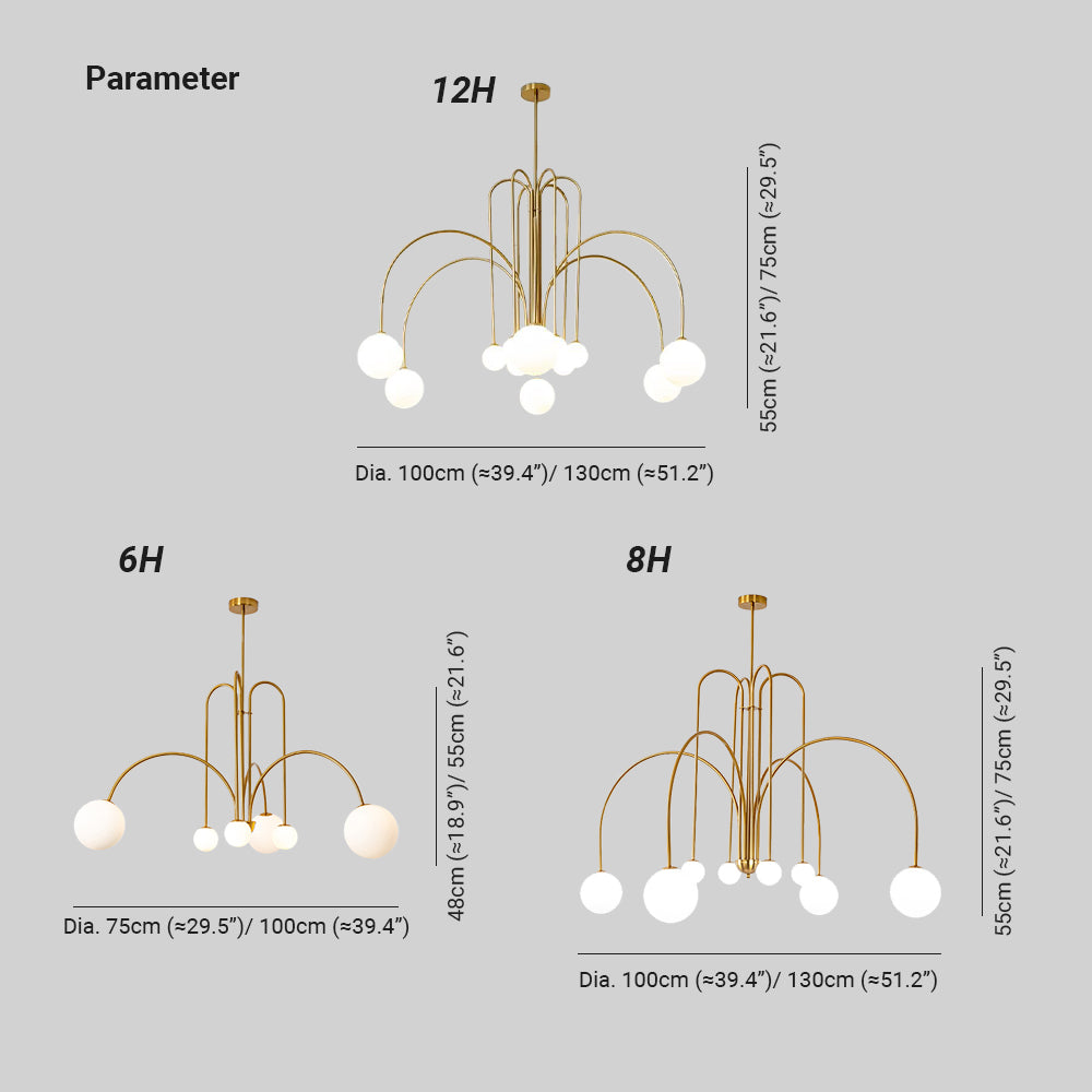 Valentina Moderna Globa Minimalista Diseño Lámpara Colgante — imagen 4 | Aura Lighting