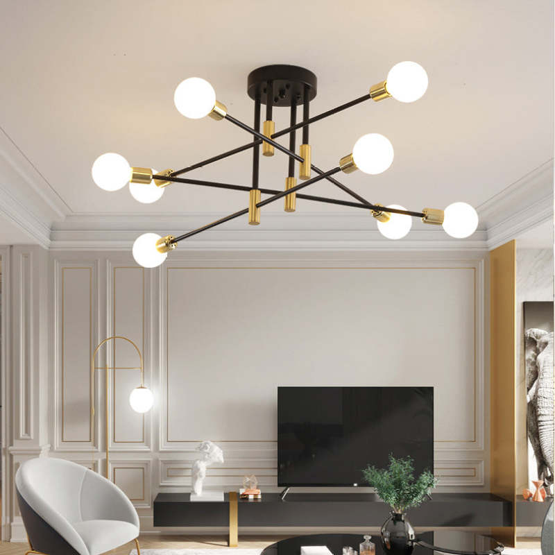 Valentina Moderna Nordic Multible Bola Metal Lámpara de Techo Blanca/Negra — imagen 3 | Aura Lighting