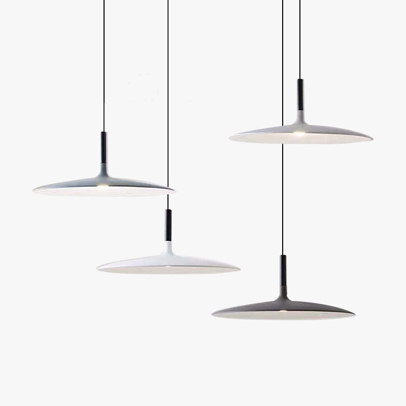 Valentina Moderna Sombrero Metal Lámpara Colgante Negra/Roja/Blanca — imagen 1 | Aura Lighting