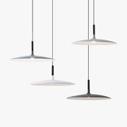 Valentina Moderna Sombrero Metal Lámpara Colgante Negra/Roja/Blanca — imagen 1 | Aura Lighting