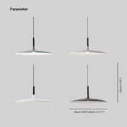 Valentina Moderna Sombrero Metal Lámpara Colgante Negra/Roja/Blanca — imagen 4 | Aura Lighting