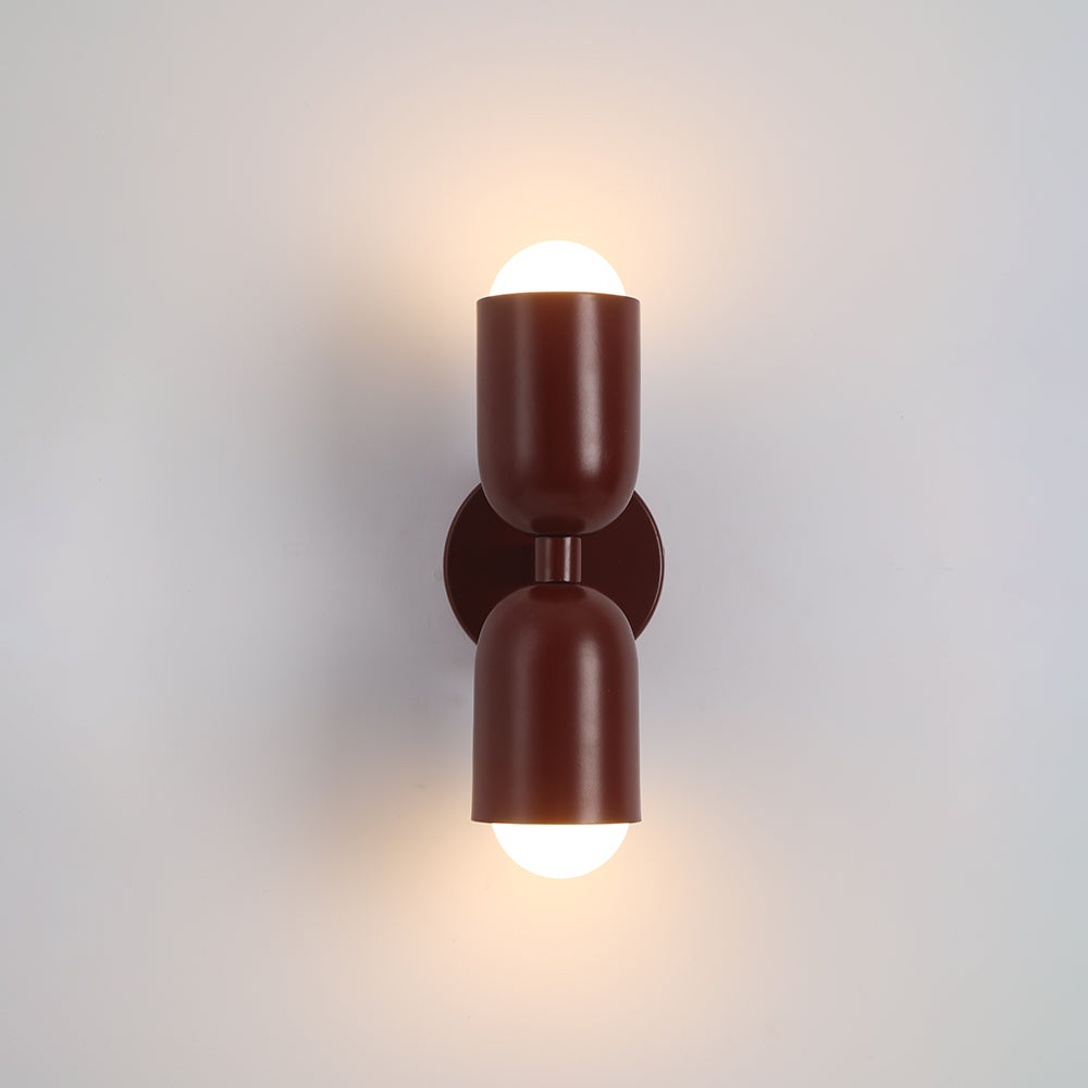 Valentina Moderno Doble Foco Cilíndrico Metal Aplique de Pared — imagen 11 | Aura Lighting