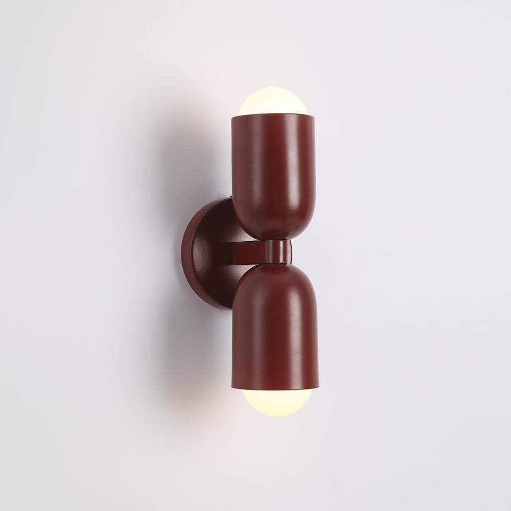 Valentina Moderno Doble Foco Cilíndrico Metal Aplique de Pared — imagen 12 | Aura Lighting