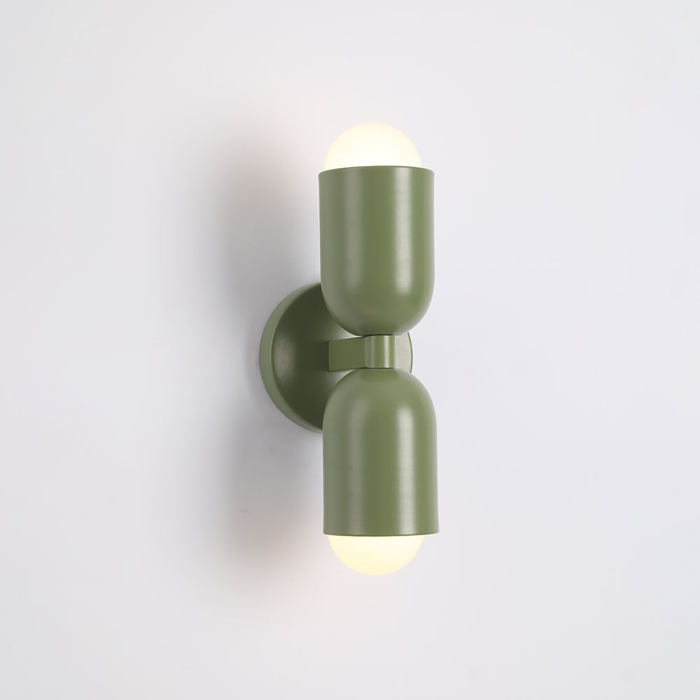 Valentina Moderno Doble Foco Cilíndrico Metal Aplique de Pared — imagen 17 | Aura Lighting