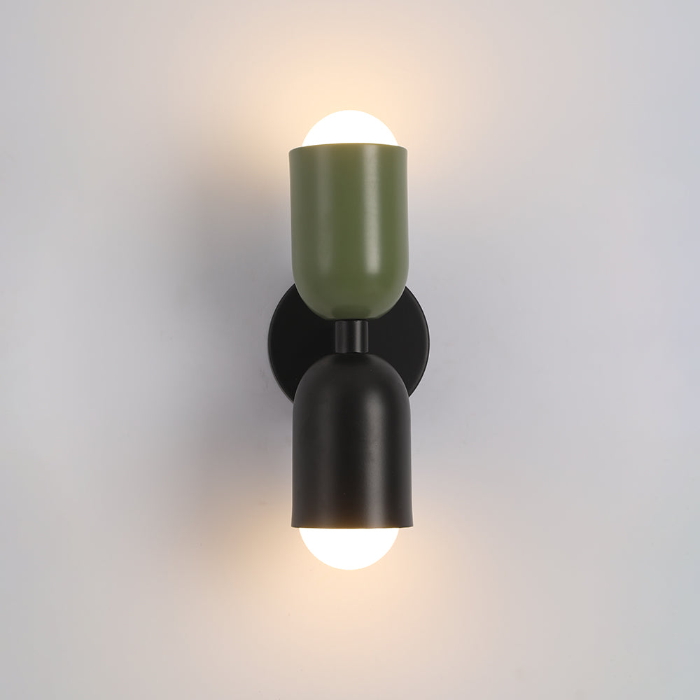 Valentina Moderno Doble Foco Cilíndrico Metal Aplique de Pared — imagen 21 | Aura Lighting