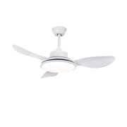 Ventilador de Techo con Luz de Madera Tirenor en acabado Blanco
