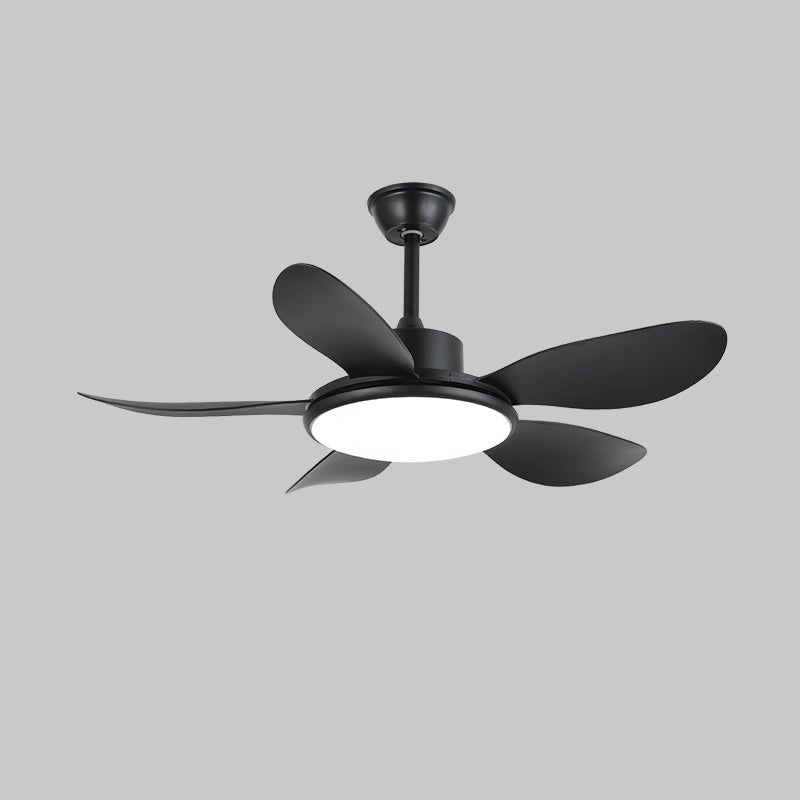 Primer plano de las aspas del Ventilador de Techo con Luz de Madera Tirenor