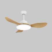 Ventilador de Techo con Luz de Madera Tirenor con su pantalla acrílica
