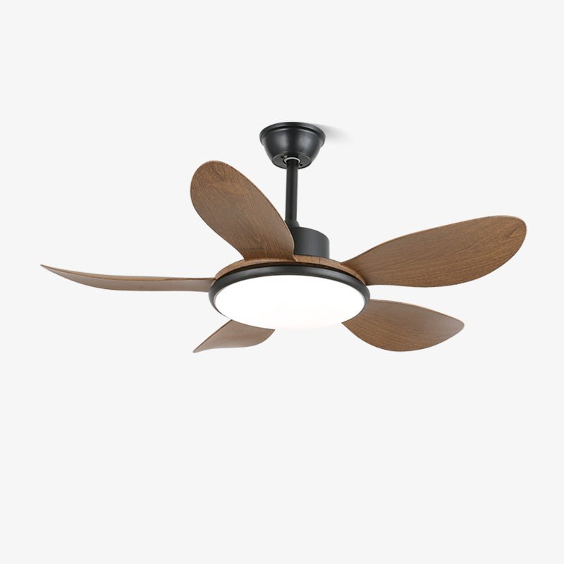 Ventilador de Techo con Luz de Madera Tirenor, vista general