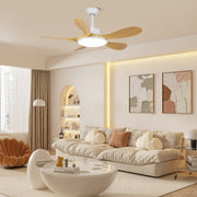 Ventilador de Techo con Luz de Madera Tirenor con estructura de metal y aspas de ABS