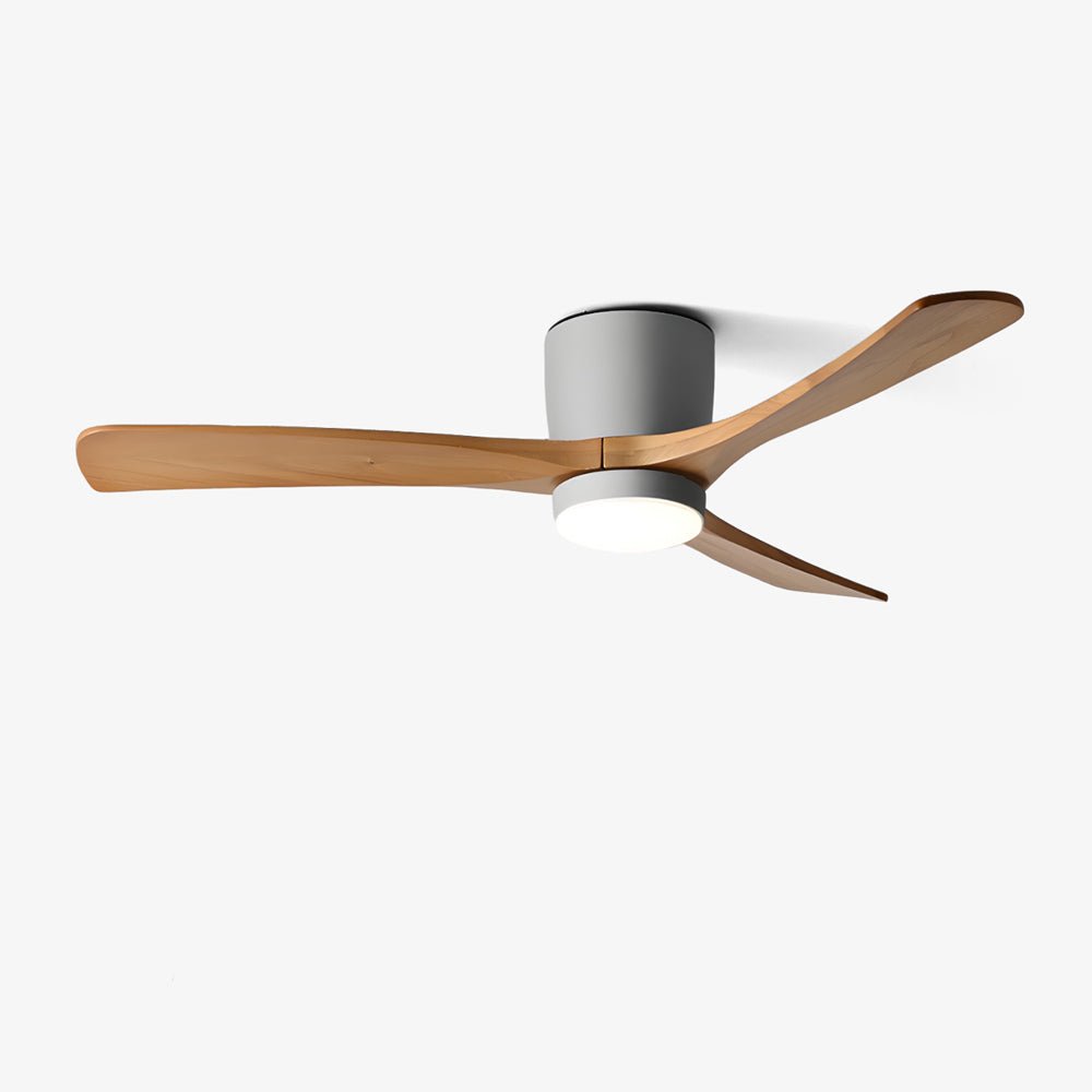 Ventilador de Techo con Luz Ezra Nórdico de Madera con aspas de sicomoro