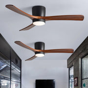 Ventilador de Techo con Luz Ezra Nórdico de Madera con aspas de sicomoro