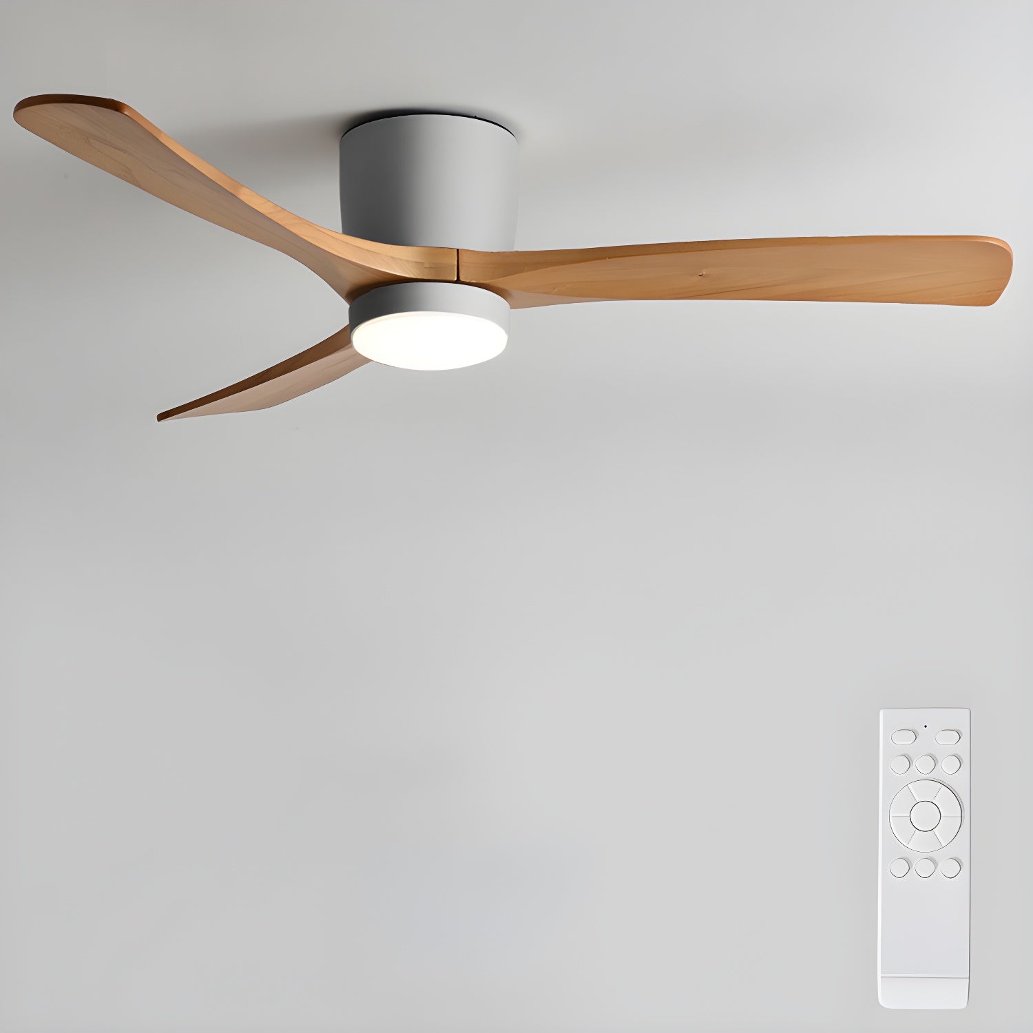Ventilador de Techo con Luz Ezra Nórdico en un ambiente de salón moderno
