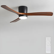 Detalle de las aspas de madera de sicomoro del Ventilador de Techo Ezra Nórdico