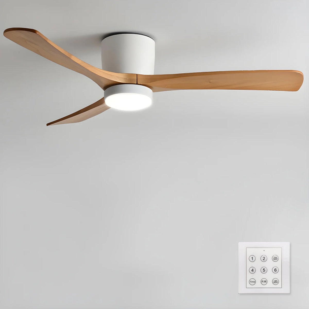 Ventilador de Techo con Luz Ezra Nórdico con iluminación blanca fría de 6000K