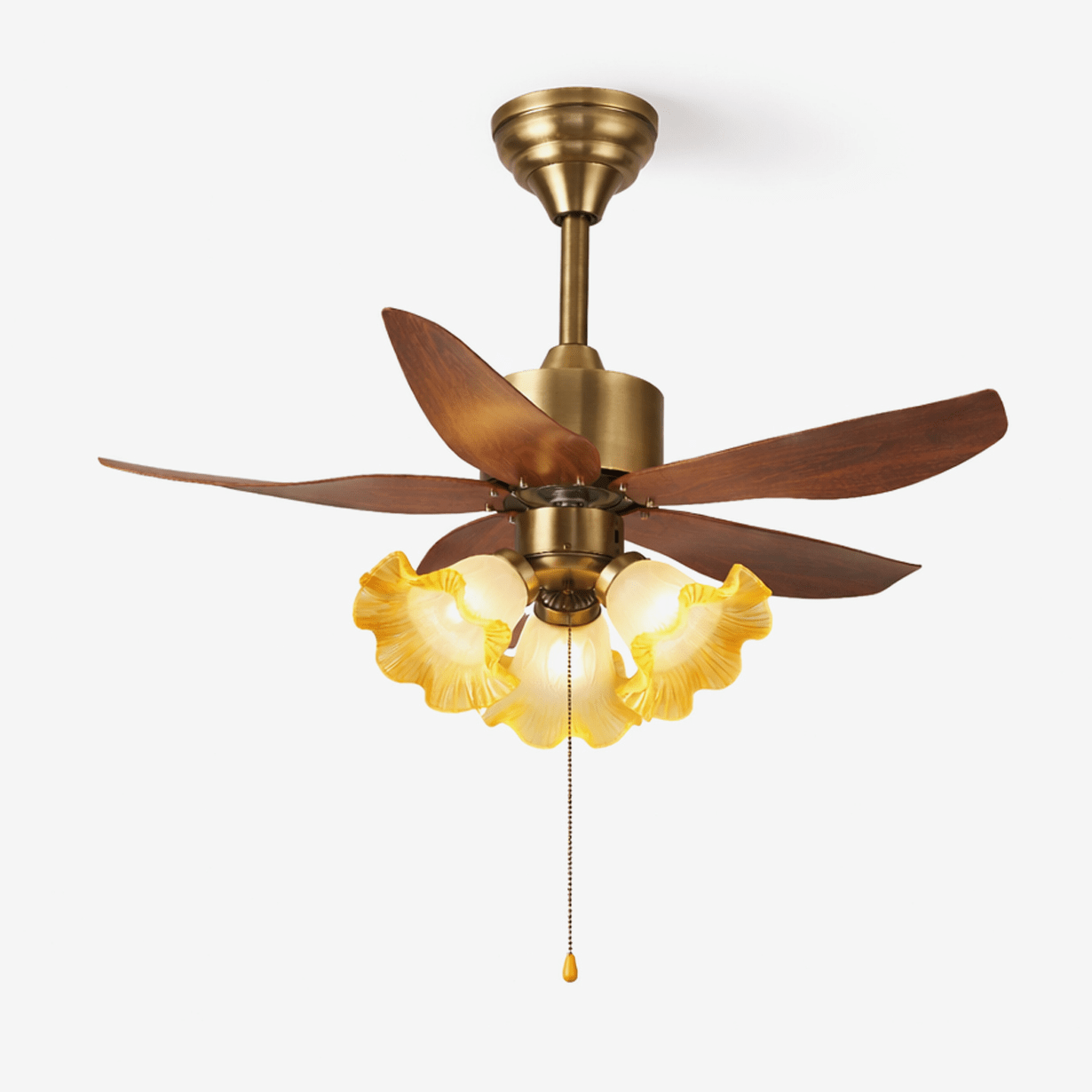 Ventilador de Techo con Luz Florence Blossom en acabado Nogal