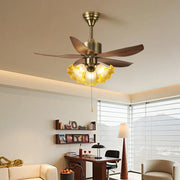 Ventilador de Techo con Luz Florence Blossom en acabado Bronce
