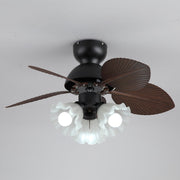Ventilador de Techo con Luz Qers con aspas de ABS y pantalla de cristal