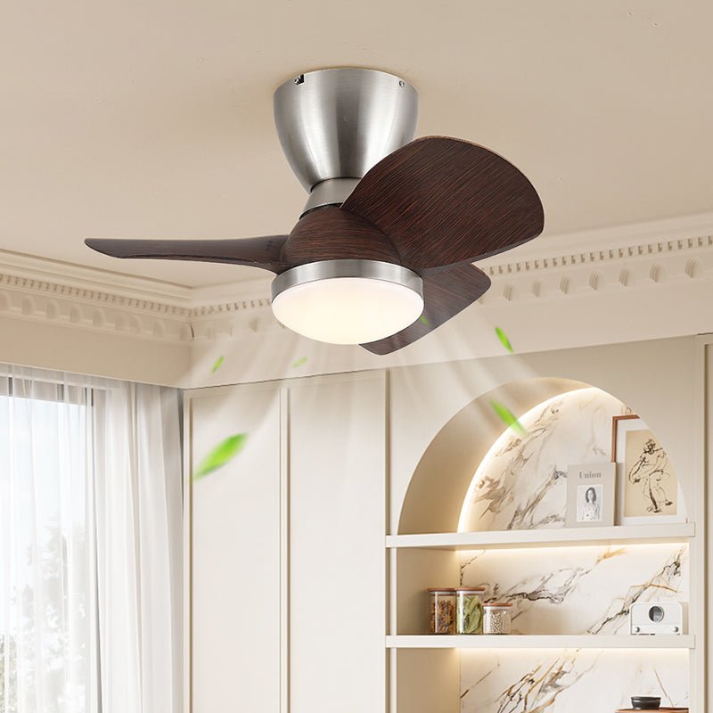 Primer plano del Ventilador de Techo Elora mostrando el LED integrado